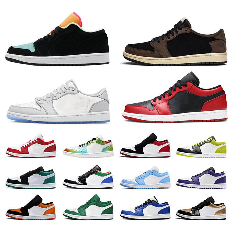 

Reverse Jumpman 1 1s Basketball Shoes Low Mens Women Court Purple UNC Mocha Pine Green Aurora Green Sports Sneakers Trainers Size 36-46, #30 smoke grey 36-45