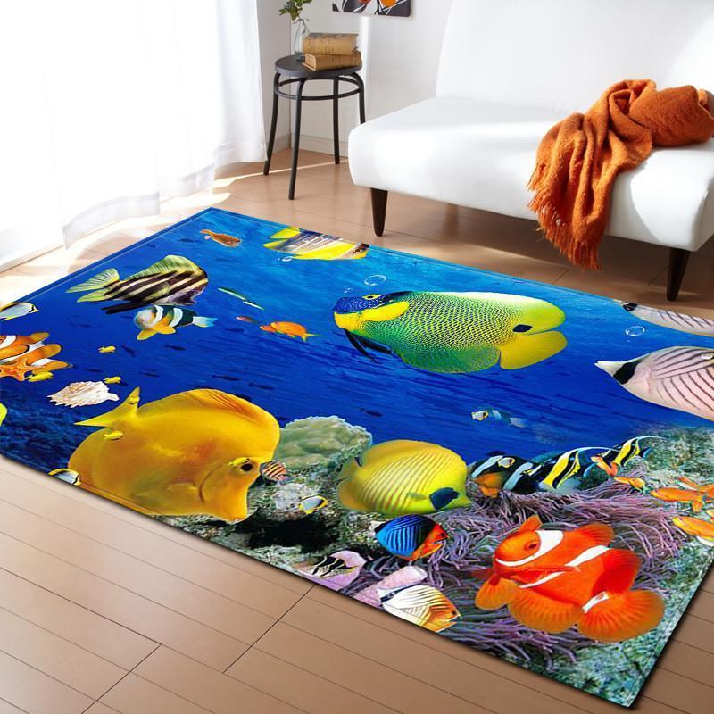 

Sea Scenic 3D Ocean World Large Carpets Rugs Bedroom For Kids Living Room Sofa Tatami Floor Mat Tapis salon Dywan Dropshipping1