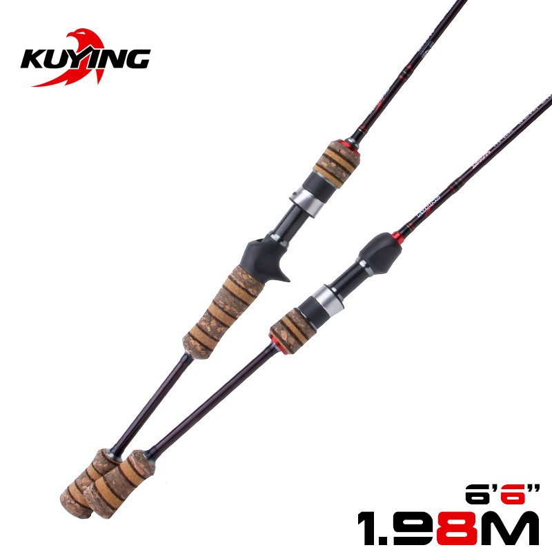 

KUYING Teton L Light 1.98m 6'6'' Baitcasting Casting Spinning Lure Fishing Rod Soft Pole Cane Stick Carbon Medium Fast Action J1210
