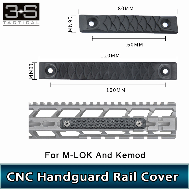 

For M Lok and Keymod RS CNC Handguard Cover 120mm/80mm Two Version Railscales Hunting Weaver Picatinny Rail