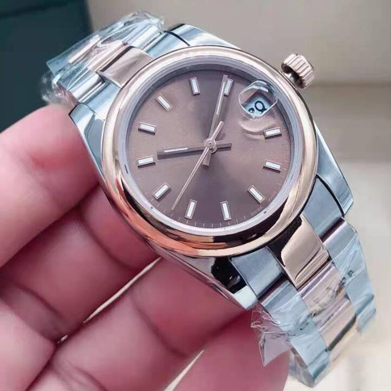 

31mm Relogio Sapphire Fashions Women Womens Master Watch Watches 2813 Self Winding Automatic Movement Mechanical Steel Date montre de lu, Slivery;brown