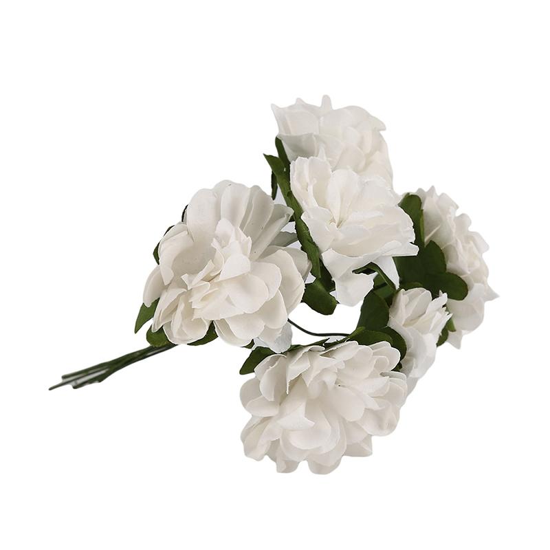 

1 Pack Artificial Flowers DIY Candy Box Paper Flowers Double Color Flower for Wedding Decoration Fashion Party Home Decor, White