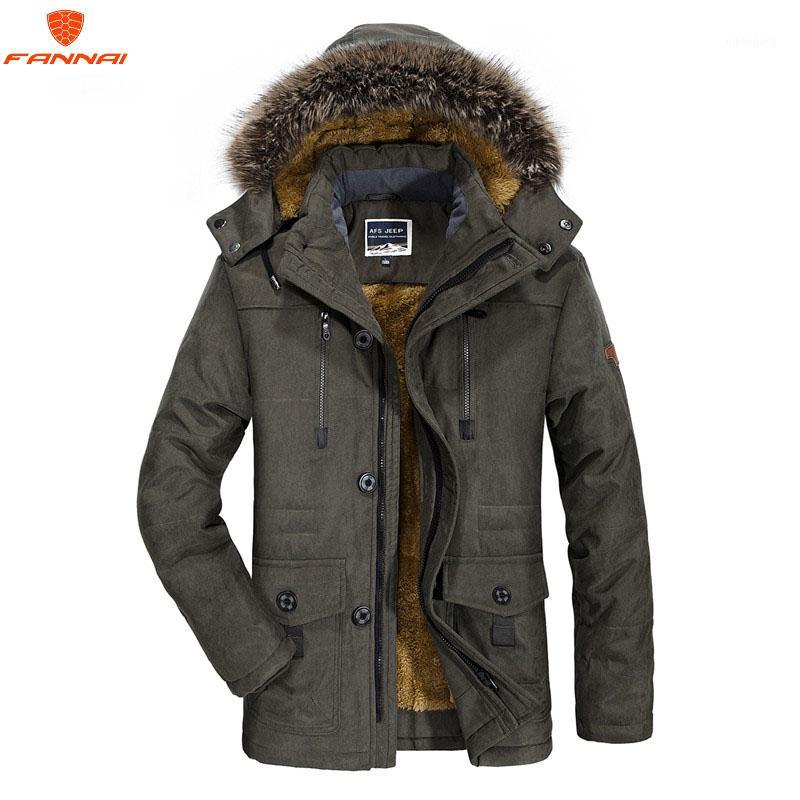 

2019 New Parkas Men's Winter Cotton Jacket Thick Warm Men's Casual Windproof Hooded Coat 6XL Clothing DD6MF1, Army green