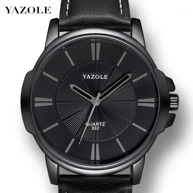 

Yazole Watch Fashion Luxury Band Leather Waterproof Quartz Watches For Men Reloj Hombre Mens Watches Casual Watch Men Clocks1, Gold white light br