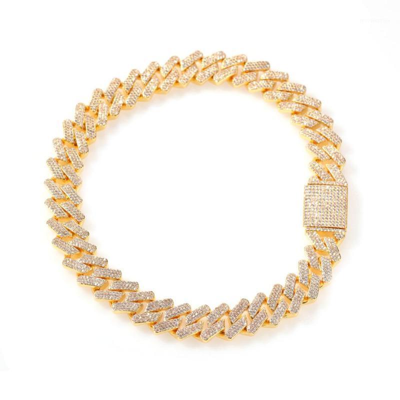 

Hot Selling 16Mm Miami New Box Clasp Cuban Link Chain Gold Silver Color Bracelet Iced Out Cubic Zirconia Bling Hip Hop Jewelry1