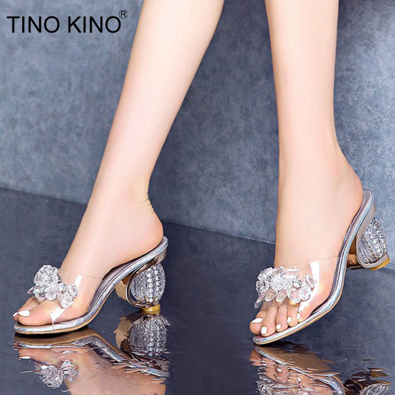 

Summer Women Slippers Crystal Transparent Jelly Sandals Pumps Womens Open Toe Strange High Heels Ladies Fashion Female Shoes, Black