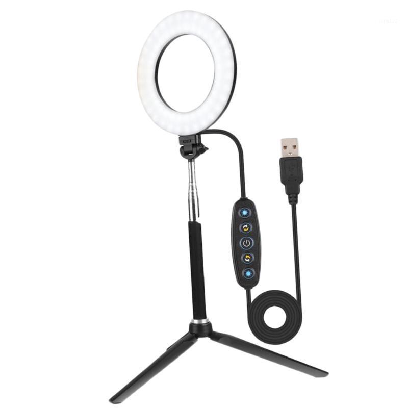 

Photography LED Selfie Ring Light 6inch Metal Dimmable Camera Phone Ring Lamp With Stand Tripods For Makeup Video Live Studio1