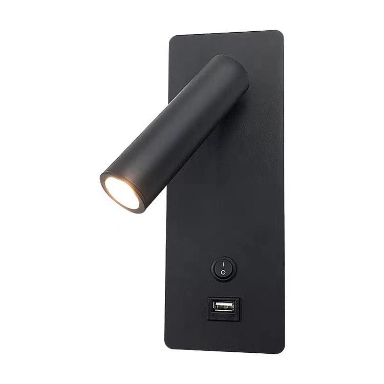 

Modern simple Nordic wall lamp with USB adjustable angle