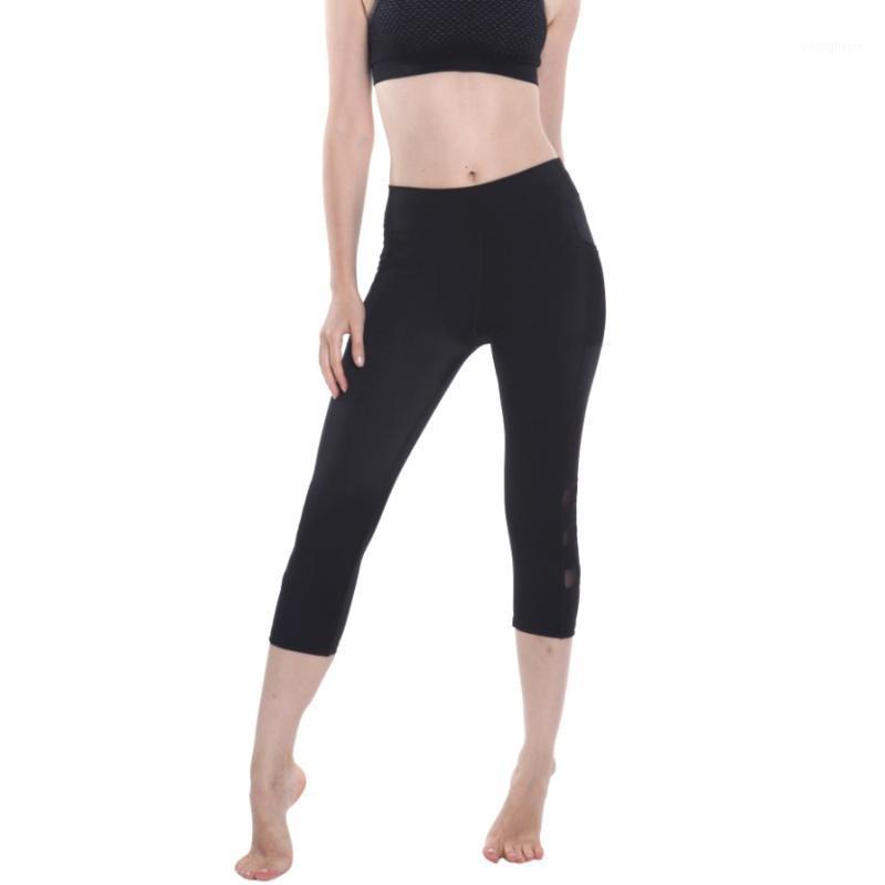 

2021 High Elastic Women Sport Yoga Leggings With Workout Fitness Leggings Seamless Breathable Pants Running Tights Legings11, Calf-length pants