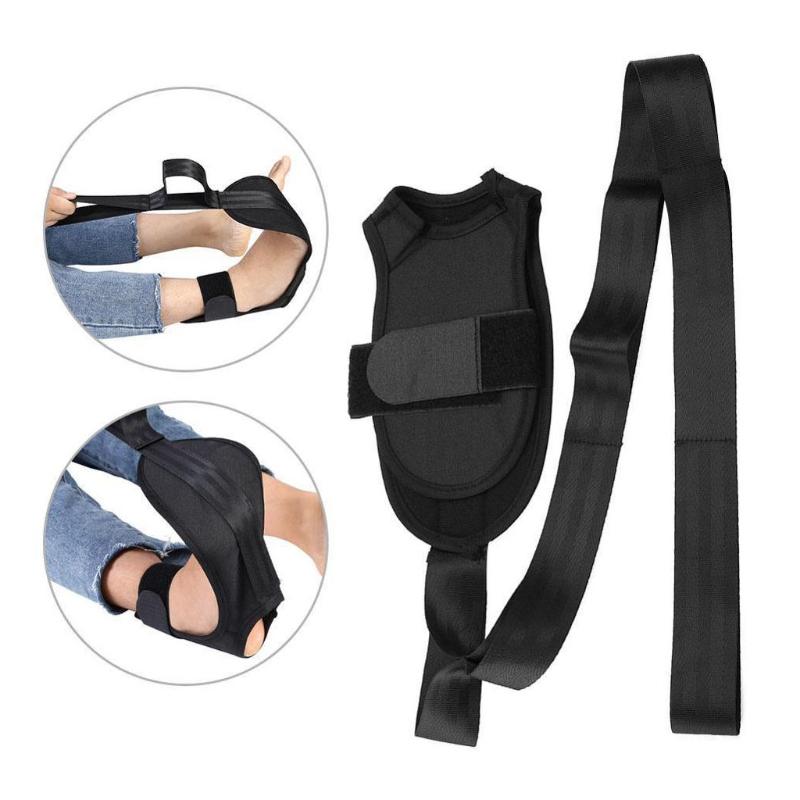 

Yoga Strap Stretch Bands Leg Lacing Belt Fitness Exerciser Assisted Ankle Stretcher Rehabilitation Training Equipment, Black