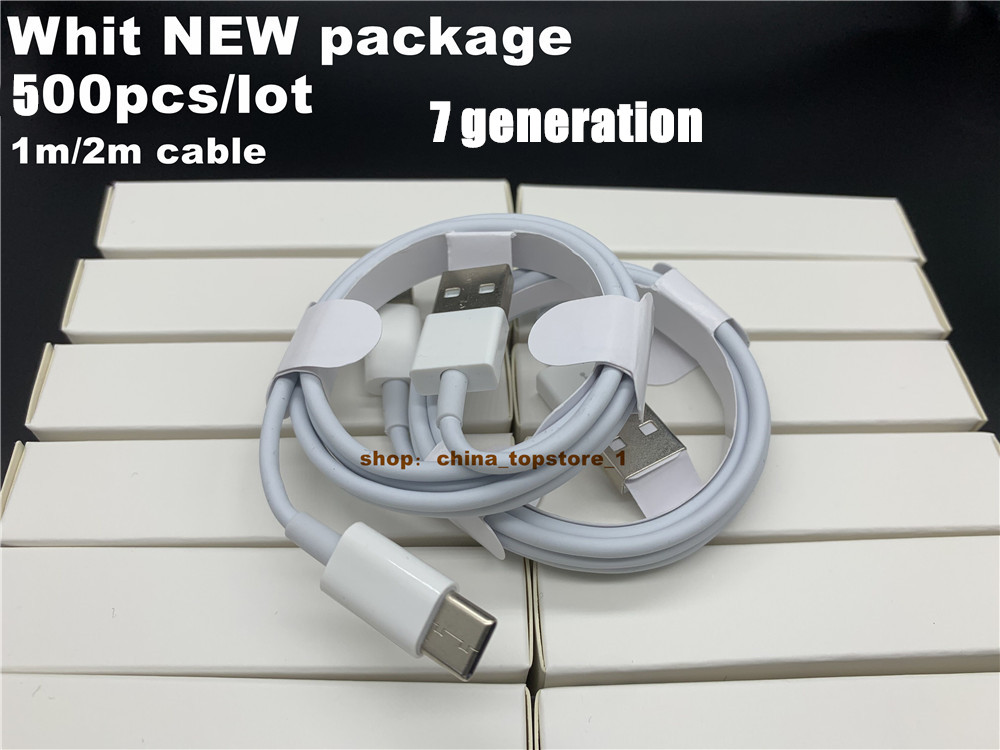 

DHL 500pcs 7 generations Original OEM quality 1m 3ft 2m 6af USB Data Sync Charge phone Cable With retail package 2020, For 7 8 x cable