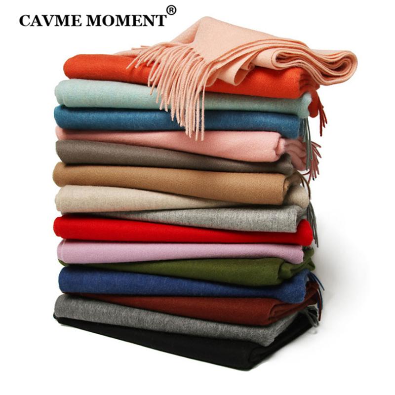 

CAVME Wool Scarf Unisex Scarves Solid Color Basic Long Scarf Christmas Gift Winter CUSTOM LETTERS 70*200cm 325g