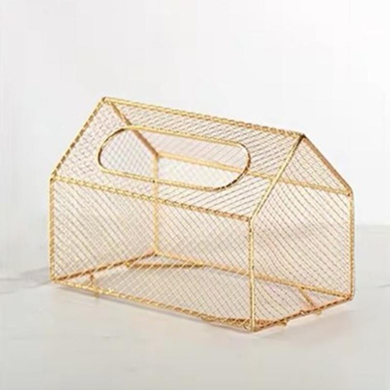 

Office Storage Organizer Living Room Tissue Box Desktop Hollowed Out Paper Case Kitchen Home Decor Car Iron Art Napkin Holder