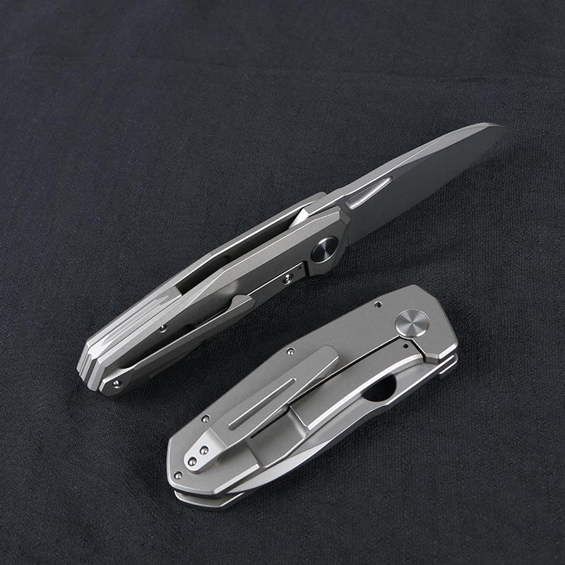 

Green Thorn Mouse3 Turning Knife D2 Blade Folding Alloy Practical Knife Fruit Knife Titanium Handle Outdoor Camping EDC Tool Gbvdt