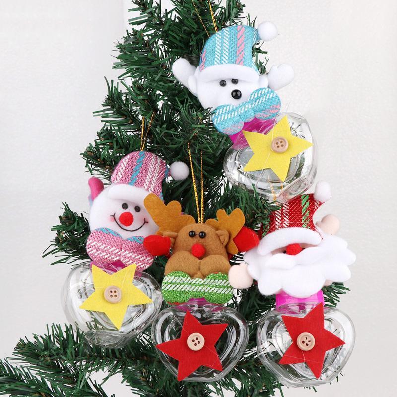

4Style Plush Santa Claus Snowman Christmas Gift Boxes Kids Candy Jar Bottle Christmas Decoration Party Favors New Year Decor1