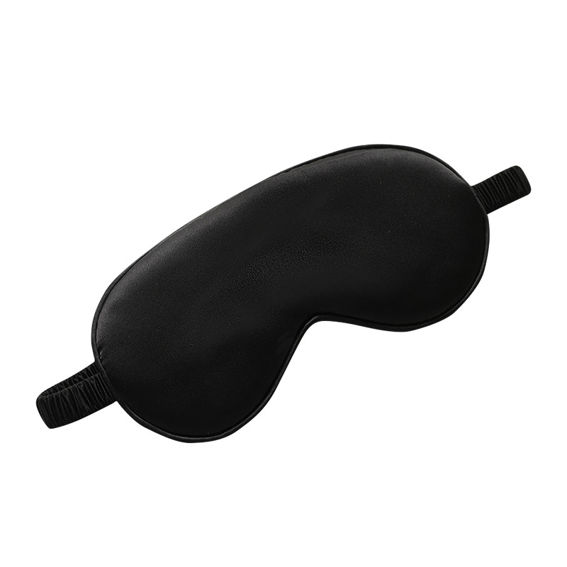 

Designers Woment Silk Satin Eye Mask Soft Smooth 3D Silk Travel Sleep Soft Cover Silk Sleeping Eye Mask Blinder Black With Elastic Strap