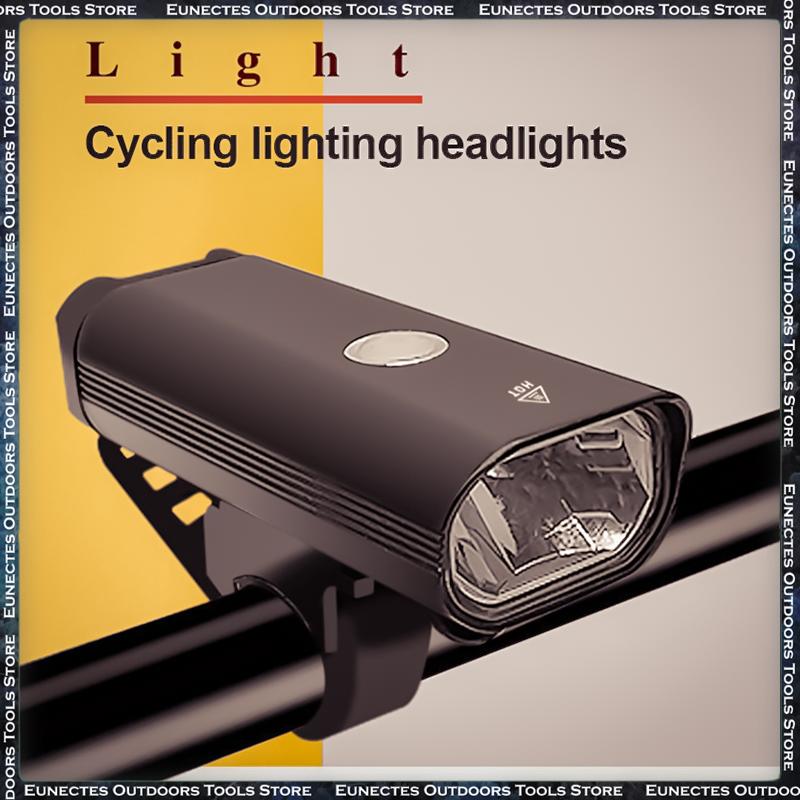 

Bicycle headlight Aluminum alloy car headlight Waterproof USB charging safety helmet Warning riding equipment lighting