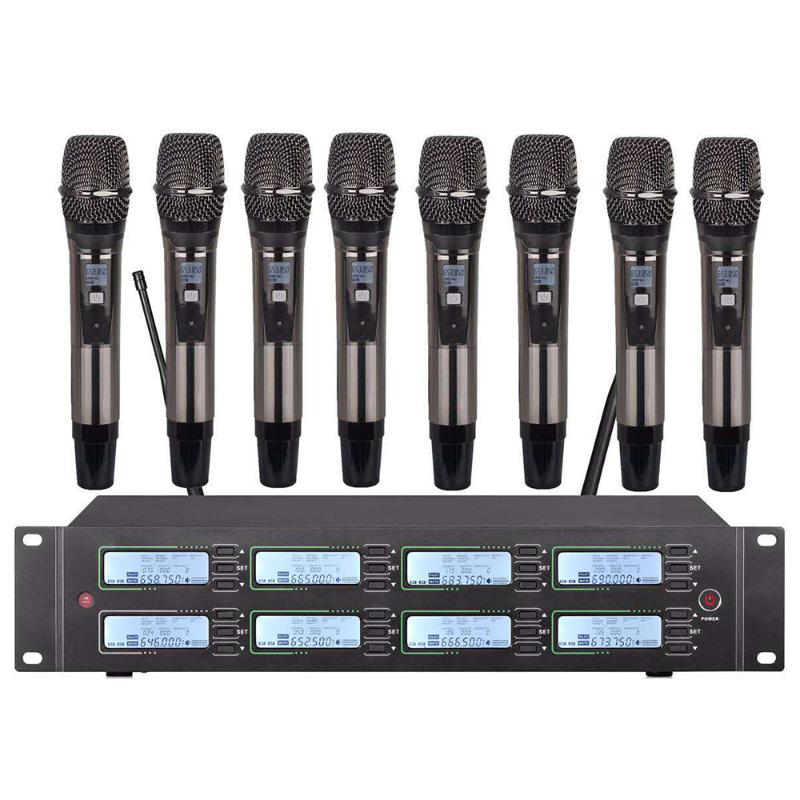 

Professional UHF wireless microphone system handheld microphone, used for church school outdoor activities stage microphone