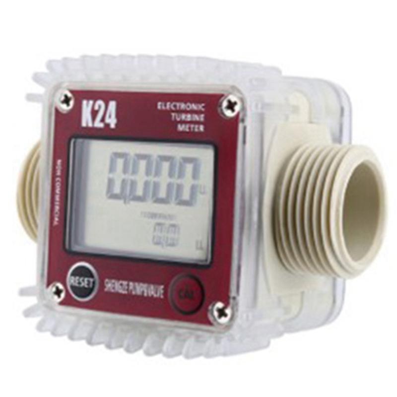 

Digital Lcd K24 Flow Meter Turbine Fuel Flow Tester For Chemicals Water Sea Liquid Meters Measuring Tools
