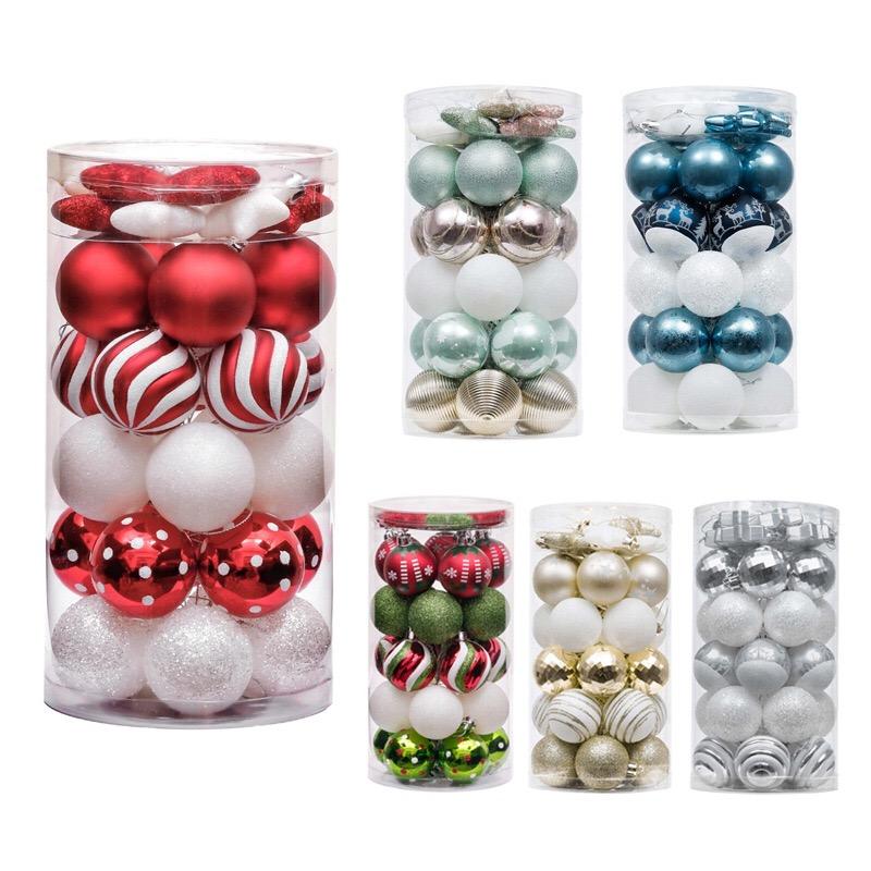 

Ornaments multi bag barrel colored ball Christmas tree small pendant accessories decoration bright ball christmas