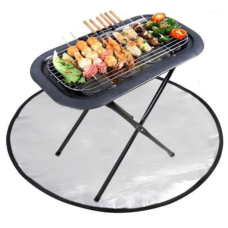 

Outdoor BBQ Protection Mat Environmental Protection Mat Fire Pit Pad Terrace Grill Protect Camping Hiking Barbecue Supplies1