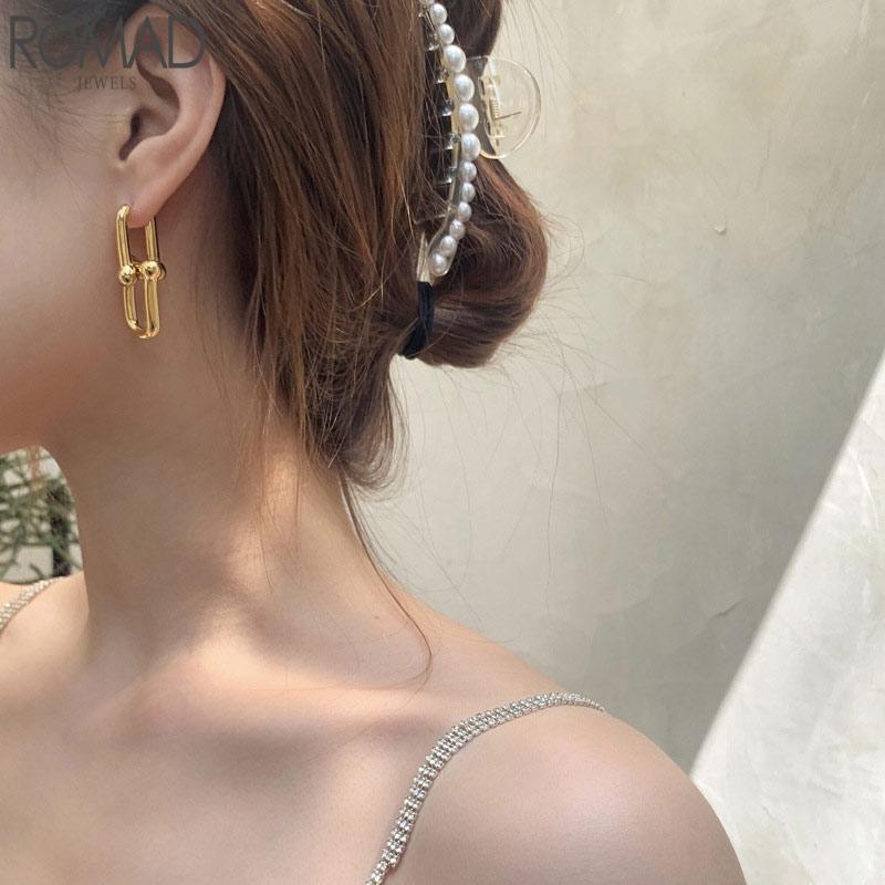 

ROAMD Trendy Korean Stud Earrings for Women High Quality Earrings Minimalist Detachable Brincos kolczyki pendientes W6