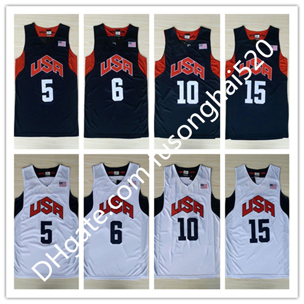 

Vintage 2012 Dream Team Ten Jersey Kevin 5 Durant Kebe 10 Bryamt James 12 Harden Chris 13 Paul Basketball Jerseys 8