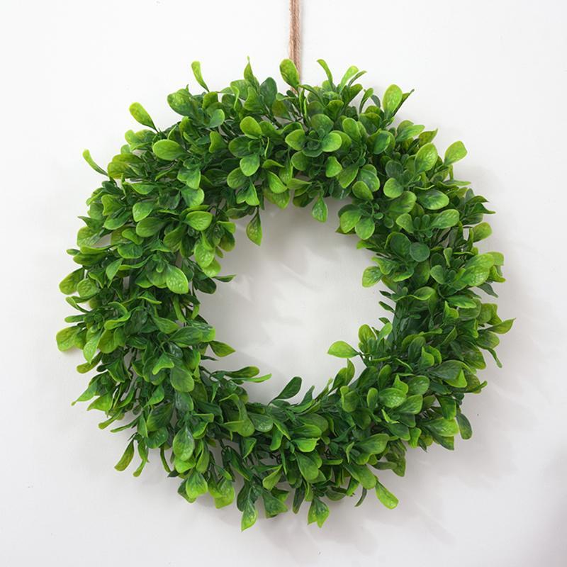 

Artificial Green Plant Garland Simulation Green Plant Garland Home Office Decoration Eucalyptus Leaf Wreath 42cm Home Decor1, As the picture