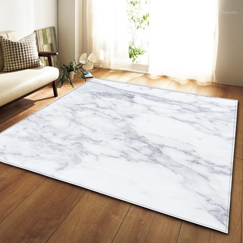

Nordic 3D Marble Pattern Carpets Soft Flannel Area Rugs Parlor Table Anti-slip Bedroom Bedside Mat Living Room Large Carpet1, No-5