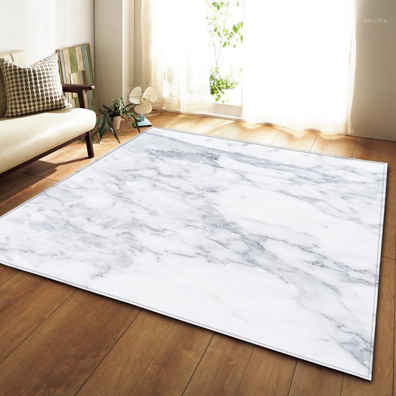 

Nordic 3D Marble Pattern Carpets Soft Flannel Area Rugs Parlor Table Anti-slip Bedroom Bedside Mat Living Room Large Carpet1, No-5
