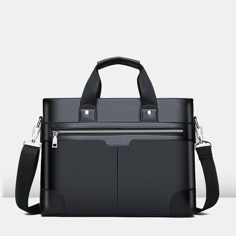 

2020 men's shoulder bag handbag crossbody bag bags for men hand bags leather leather men Men's briefcase fashion bus, Black