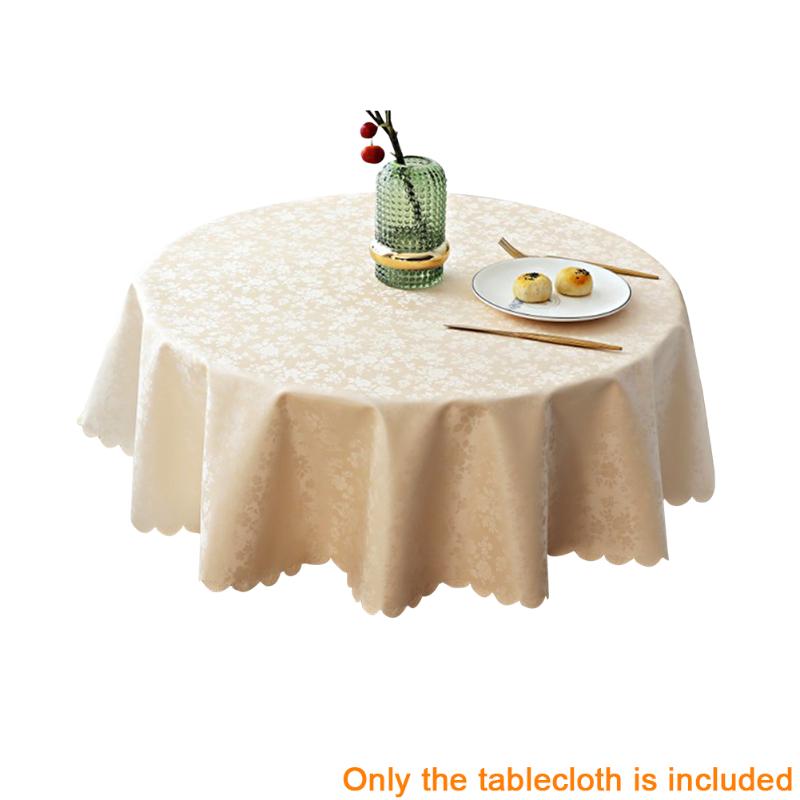 

Banquet Cover Party Easy Clean Picnic Hotel Wedding Floral Waterproof Oilproof Home Decor PU Leather Kitchen Dining Table Cloth, 160cm round