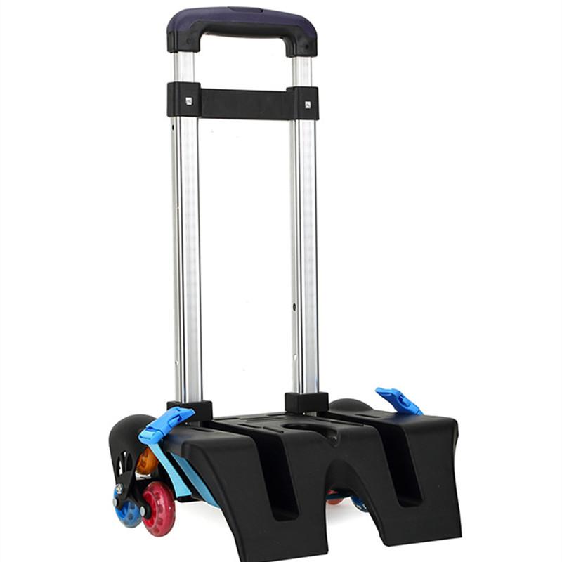 

Aluminum Alloy Pull Rod Bracket Roll Cart Trolley Backpacks Easy Climb Stairs Folding School Bag Kids Accessories For Boys Girls