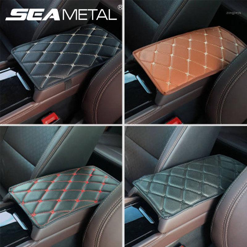 

Car Armrest Cushion PU Leather Car Armrest Covers Universal Center Console Auto Seat Armrests Box Storage Black Mat Protection1