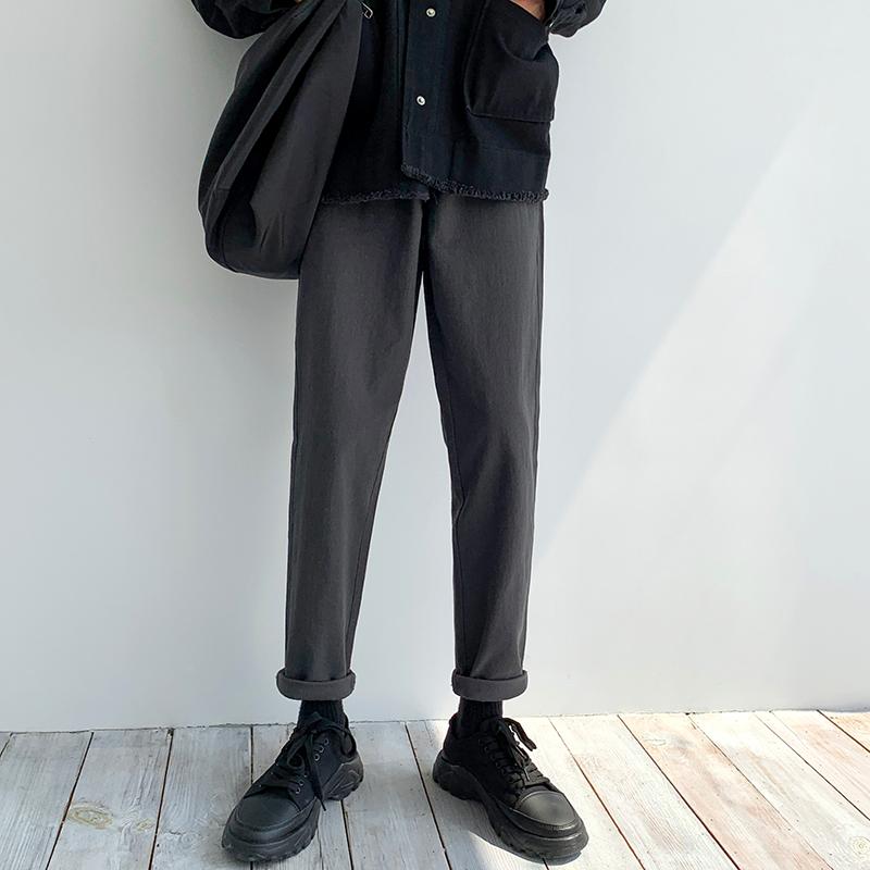 

Mens Casual Skinny Joggers Pants 2020 Overalls Mens Hip Hop Solid Sweatpants Male Korean Fashion Black Casual Trousers