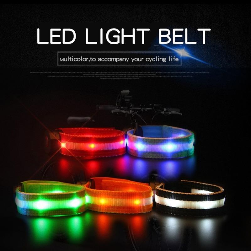 

Night running and cycling warning reflective safety belt bicycle leggings belt arm sleeves, Orange