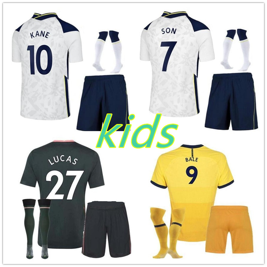 

New 20 21 Kids Soccer Jersey kit 2020 2021child home away third Football kit, Black