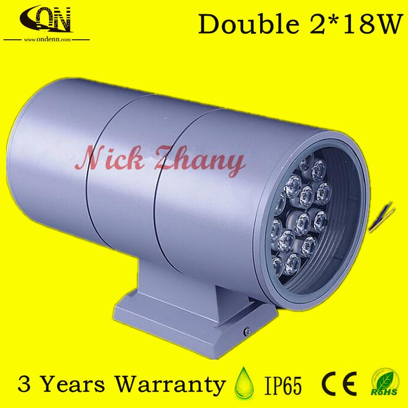 

36W Led outdoor light up down side wall lamp garden cylinder aluminum columbia wall mount waterproof IP65 Free shipping