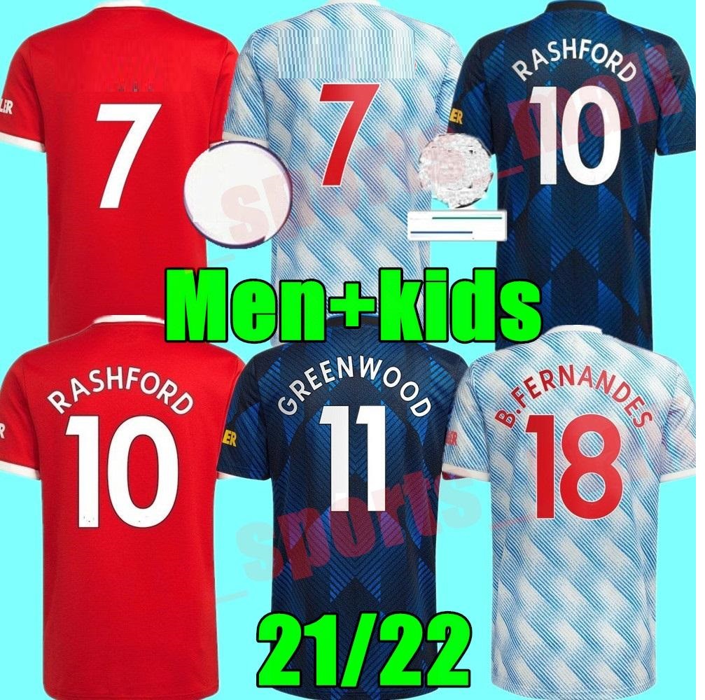 

2021 2022 soccer jersey SANCHO POGBA Manchester CAVANI MARTIAL VAN DE United BEEK B. FERNANDES LINGARD football shirt 21 22 Adult Women men kids kit youth, Women home