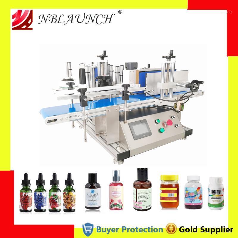 

Fully Automatic Round Bottle Labelling Machine Deskatop Table Type Labeller Plastic Can Glass Wine Eliquid Ejuice Send by Sea1