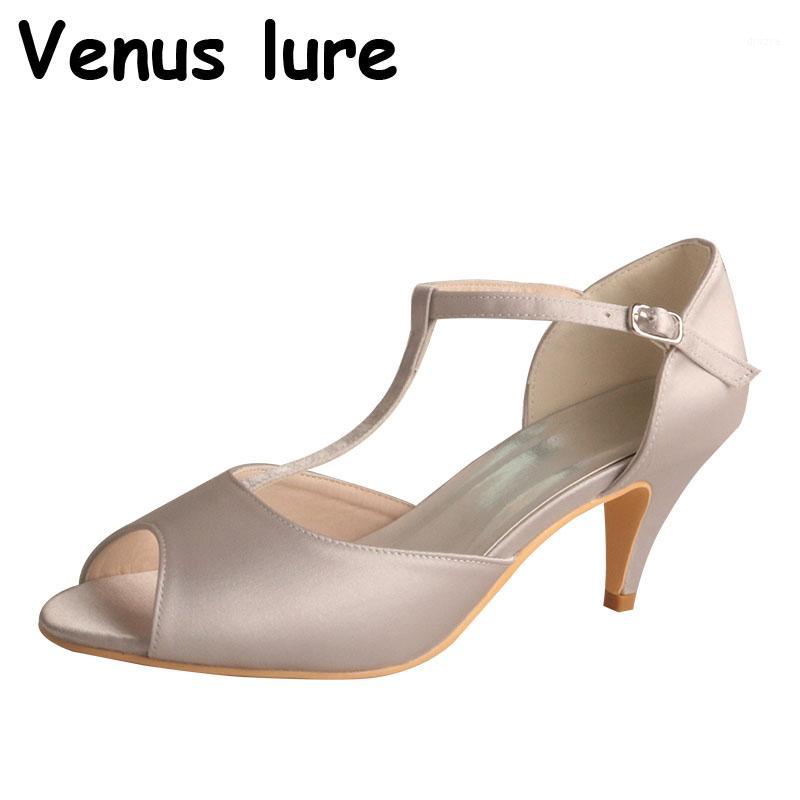 

23 Colors Grey Heel Wedding T-strap Sandals Women Kitten Heel Size 81, Black