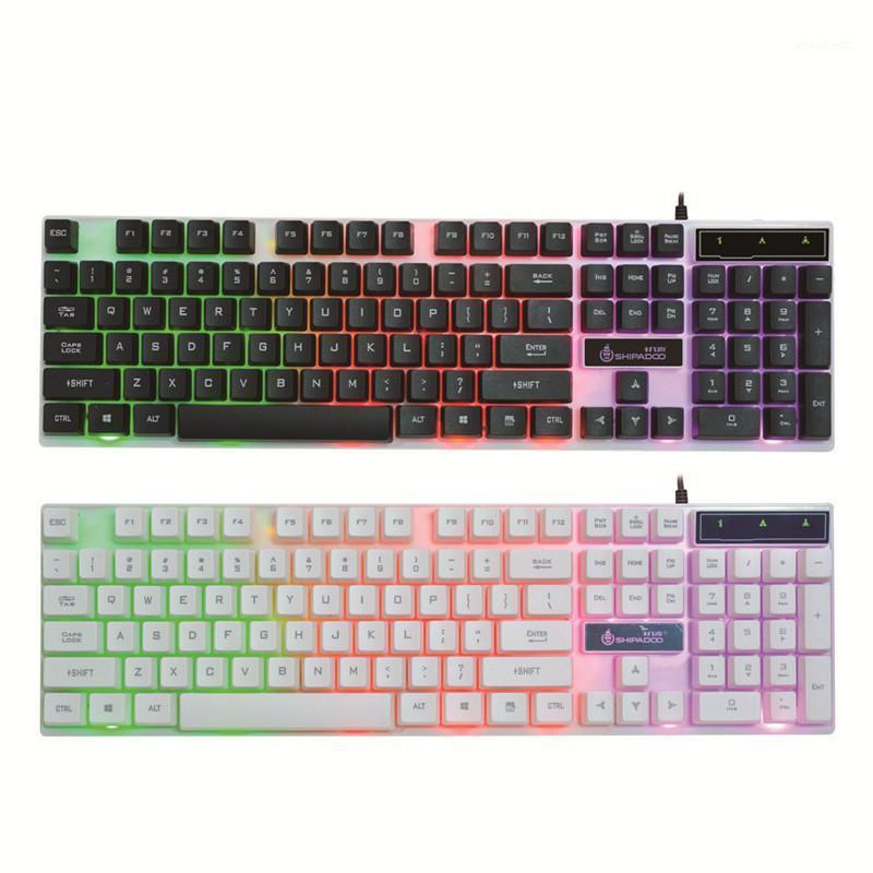 

Eighteen Crossing K280 Suspension Colorful Shining Athletic Game Office Computer Single Keyboard (USB) White1