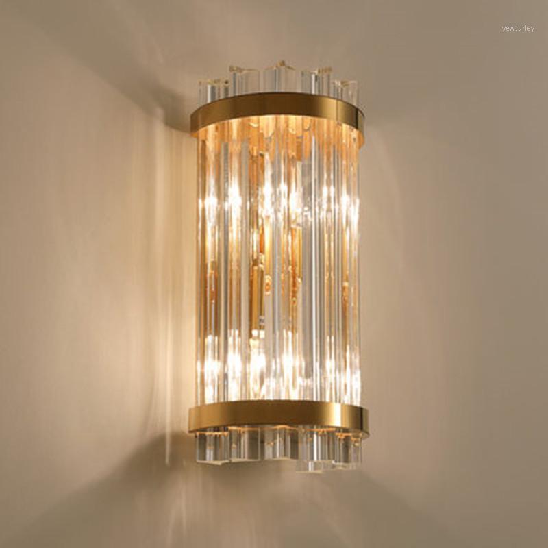 

Modern Living Room Luxury sconce wall lights Hotel Club Restaurant lamp Bathroom Crystal Wall Lights For Home bedside lamp1