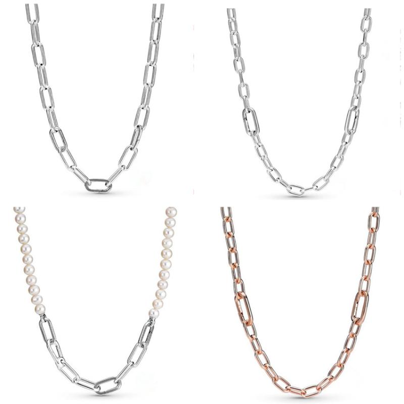 

Chains 2022 Authentic 925 Sterling Silver Pan Me Freshwater Cultured Pearl Necklace For Women Bead Charm Diy Jewelry