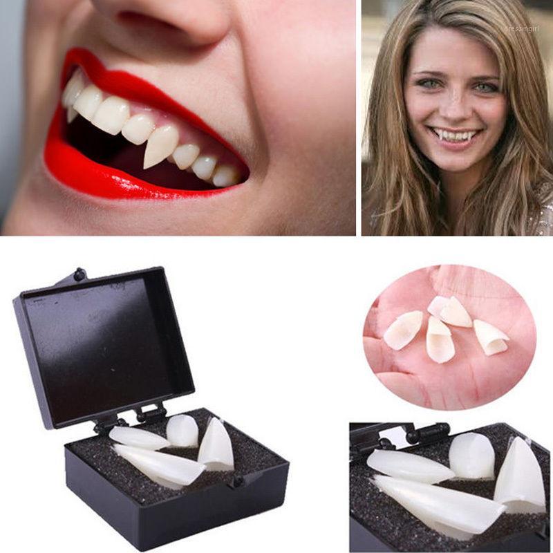 

Wholesale- Zombie Fang & 2Pcs Blood Pills Halloween Vampire Teeth Props Costume Party1