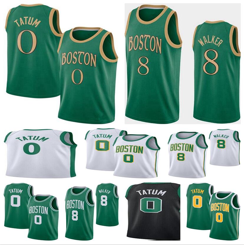 

2020 2021 New Men Jayson 0 Tatum Kemba 8 Walker Basketball Jersey, As