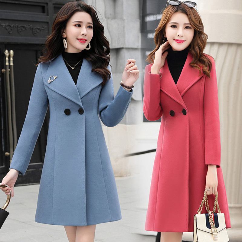 

Women' coat 2020 New autumn Korean winter waist slimming down jacket leather wool warm clothes K3Y2, Red watermelon