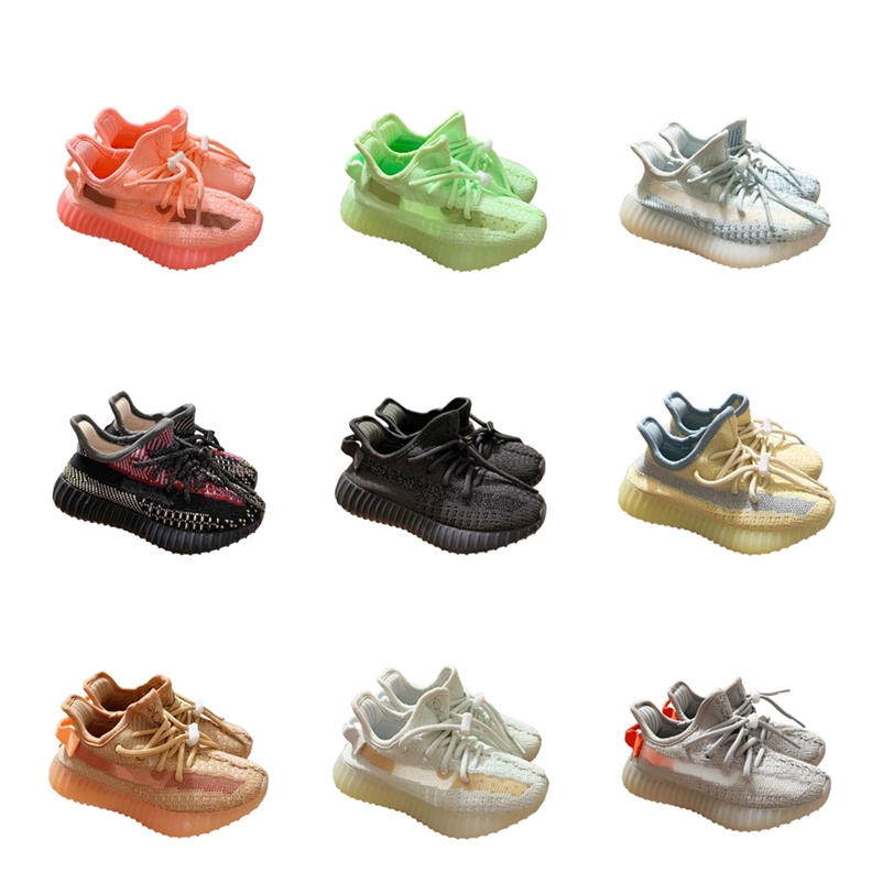 

Infant 2020 News Kanye 3M GID Pink Glow Tailgate West Kids Running Shoes Cinder Linen Reflective Lundmark Small Boys Girls Toddlers Sneakes, With box
