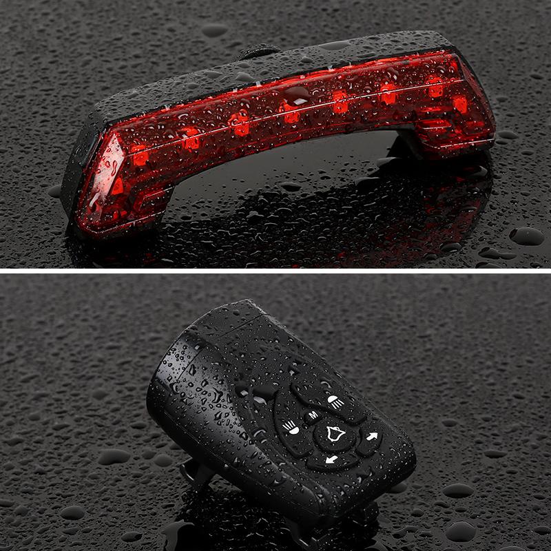 

BASECAMP Bicycle USB Rechargeable Light MTB Bike Tail Light Remote Control Electric bell taillight cycling Turn Signal + Speaker
