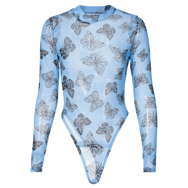 butterfly lightening print bodysuit & joggers set